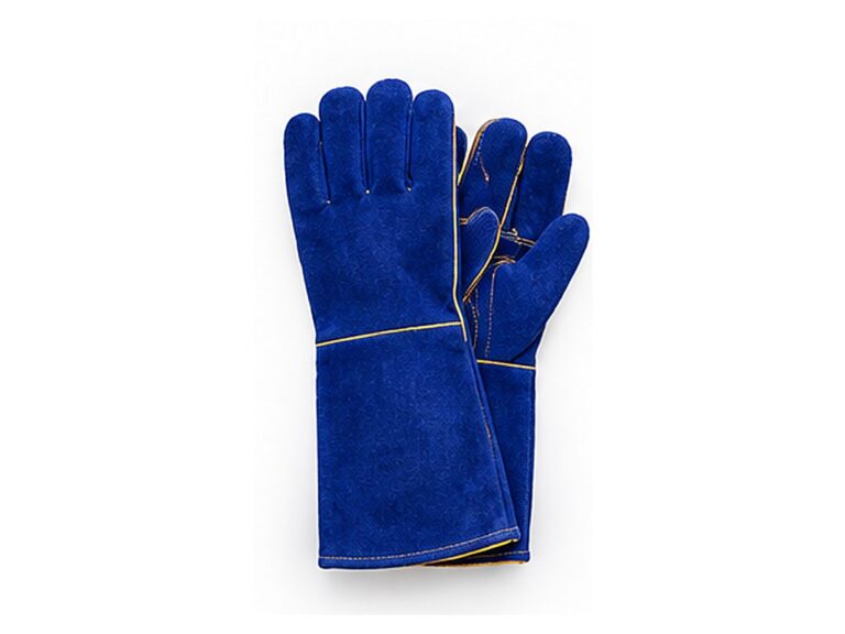 Blue Split Leather Welding Gloves