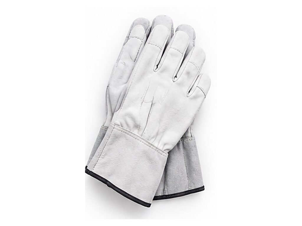 White Leather Driver Gloves